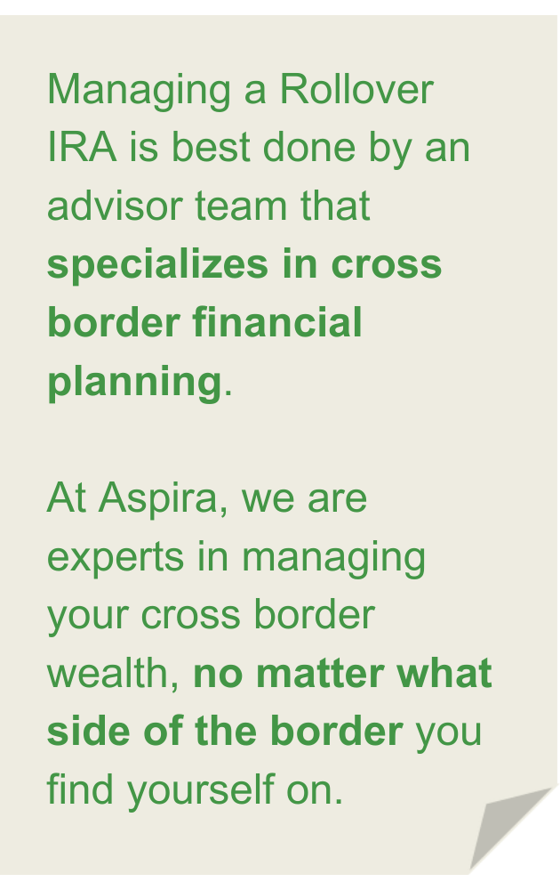Managing a rollover IRA infographic